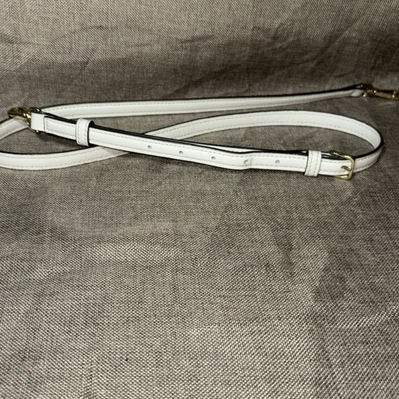 Kate Spade White Pebble Leather Replacement Purse Crossbody Strap Gold Hardware - Picture 5 of 7